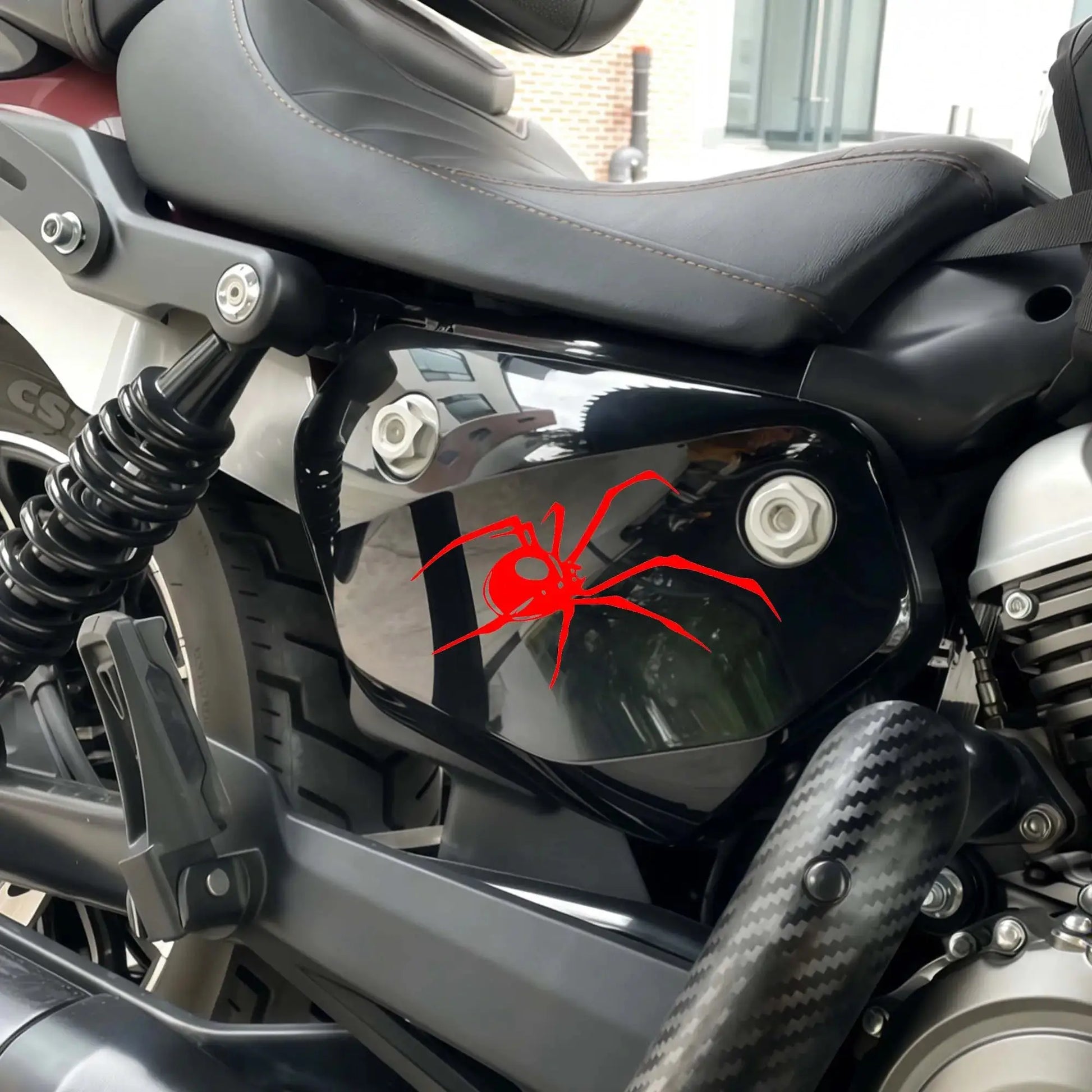 Örümcek Sticker | Black Widow Kask ve Depo Decal Seti (İkili Paket) Sticker Master