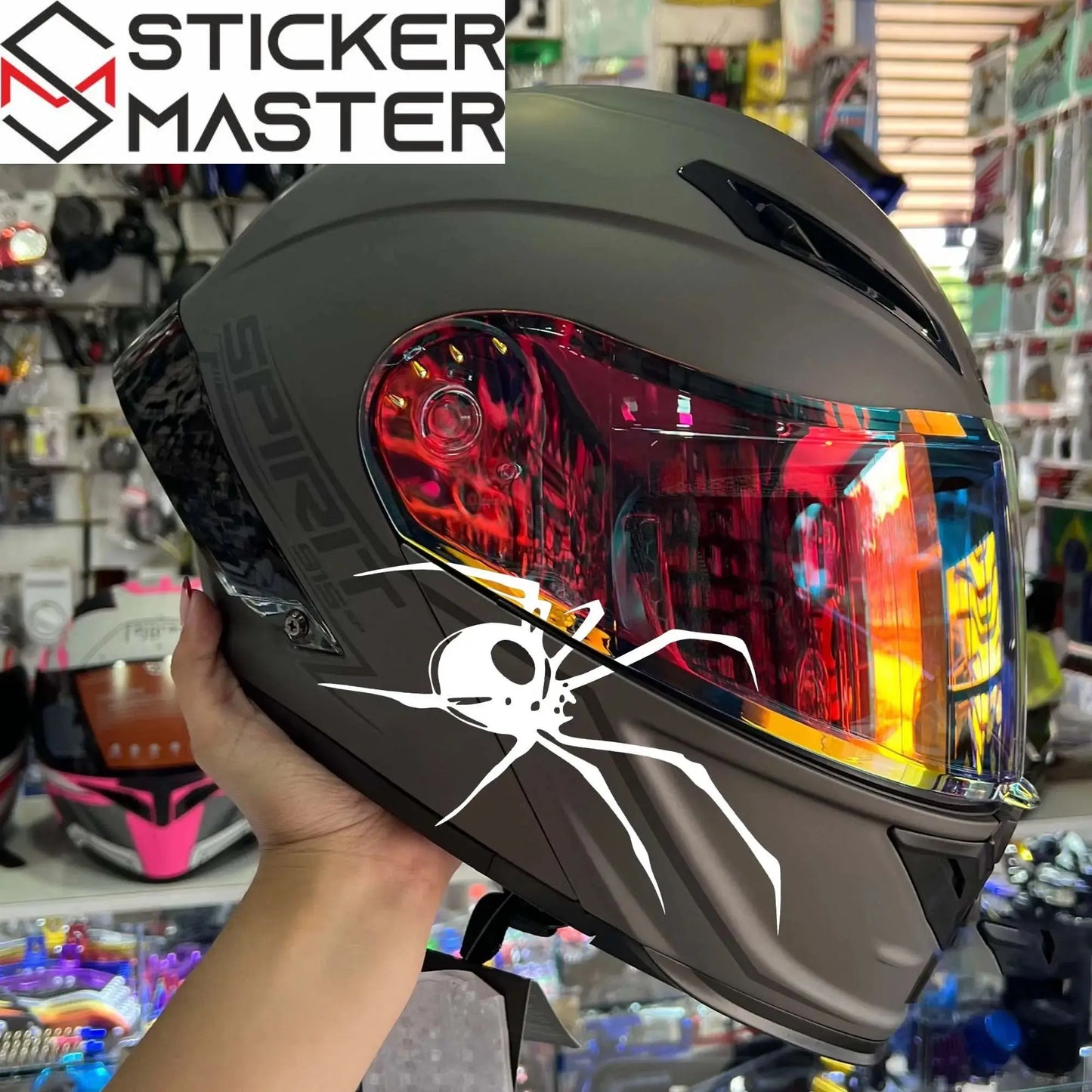 Örümcek Sticker | Black Widow Kask ve Depo Decal Seti (İkili Paket) Sticker Master