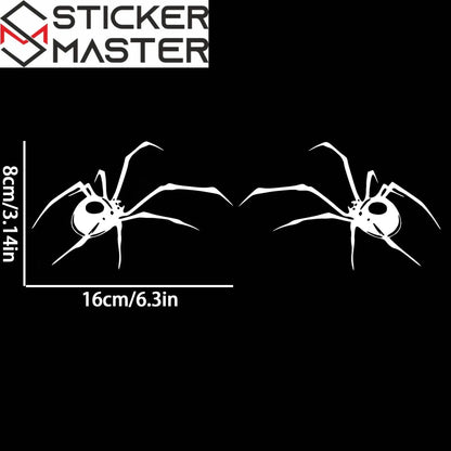 Örümcek Sticker | Black Widow Kask ve Depo Decal Seti (İkili Paket) Sticker Master