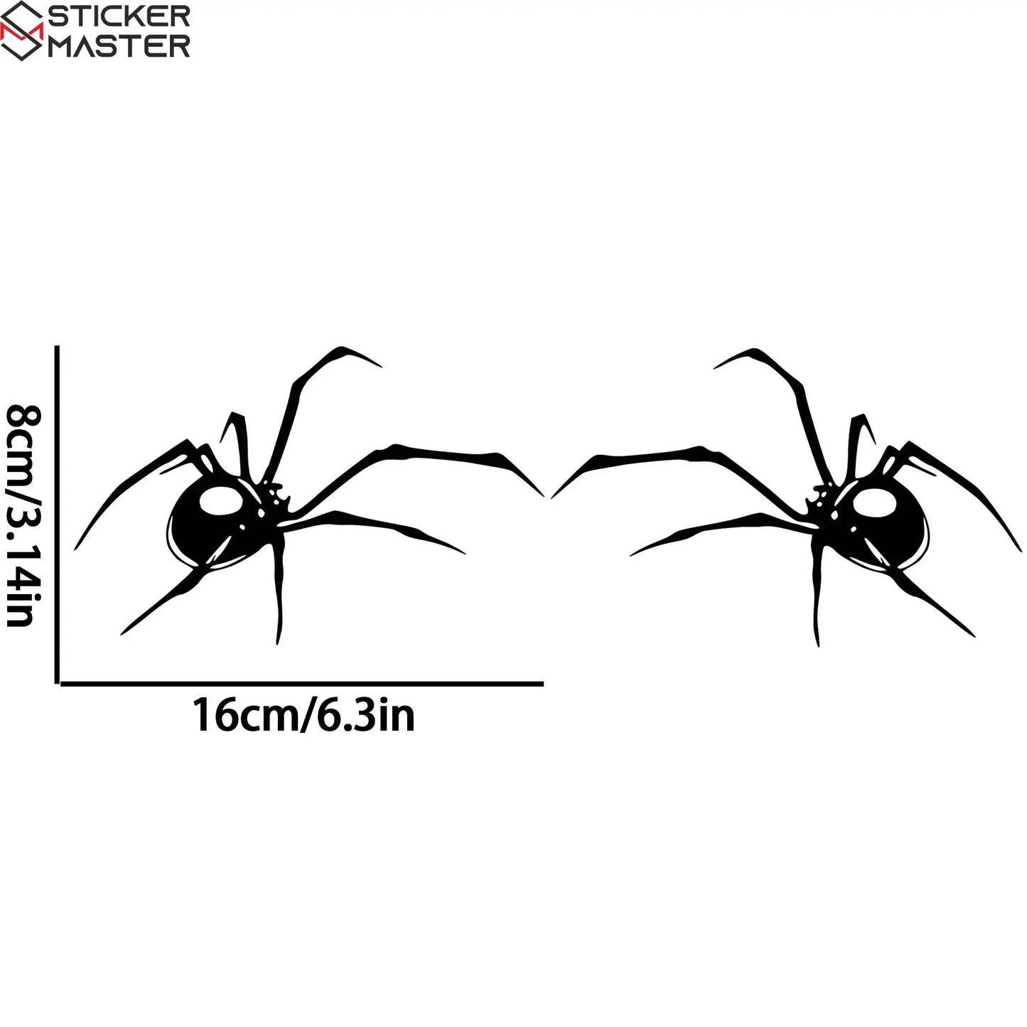 Örümcek Sticker | Black Widow Kask ve Depo Decal Seti (İkili Paket) Sticker Master