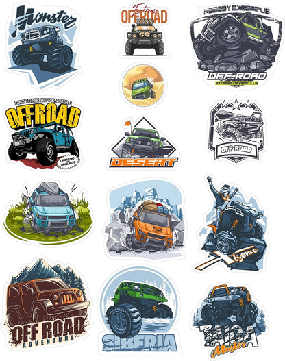 Sticker Master Sticker Oto Off Road 4x4 Sticker Seti Motor, Kask, Laptop, Araba, Oto Araç İçin Dayanıklı Etiket Decal 13 Adet 10 Cm