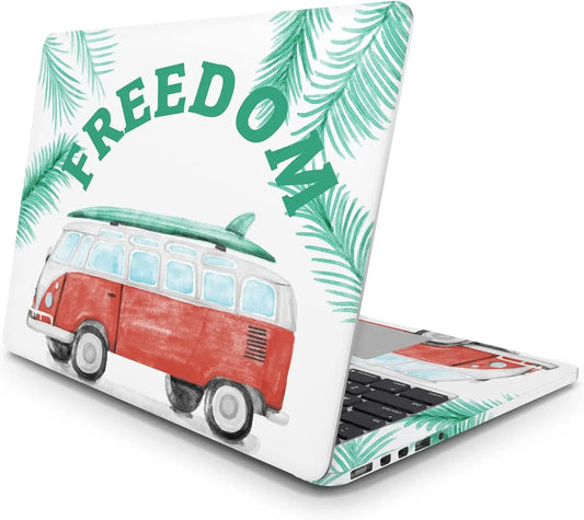 Sticker Master Vintage Caravan Freedom Evrensel Sticker Dizüstü Bilgisayar Vinil Sticker Decal 12" 13" 13.3" 14" 15" 15.4" 15.6 inç Dizüstü Bilgisayar Çıkartma Koruyucu Macbook Asus Acer Hp Lenovo Huawei Dell İçin - Sticker Master