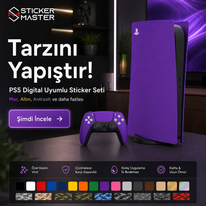 PS5 Digital Uyumlu Konsol Sticker Seti ads