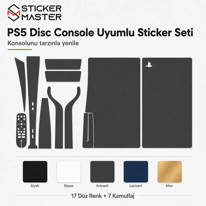 PS5 Disc Console Uyumlu Konsol Sticker Seti detay