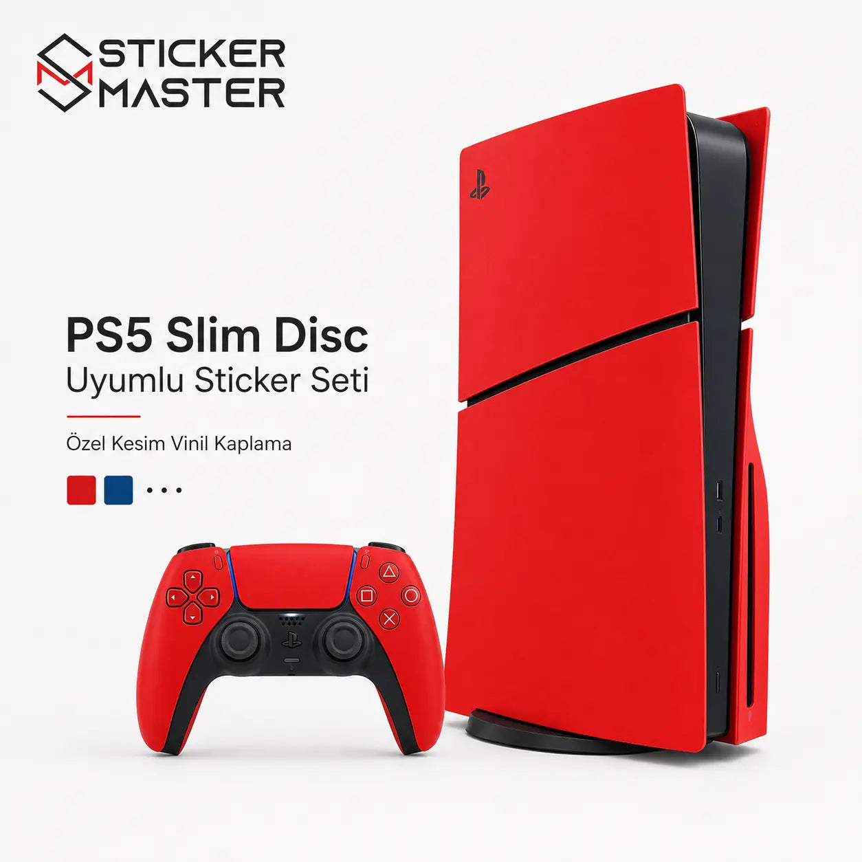 PS5 Slim Disc Uyumlu Konsol Sticker Seti