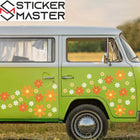 Papatya Sticker Seti 82 Adet Retro Çiçekler | Sticker Master