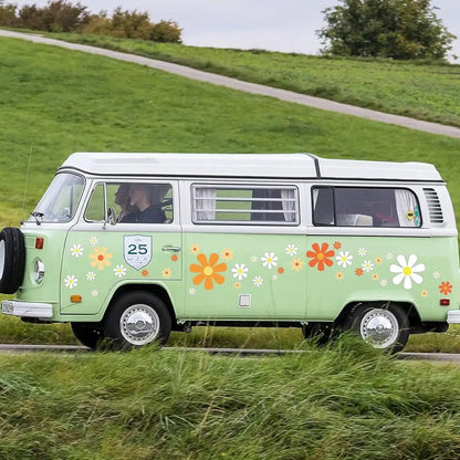 Papatya Sticker Seti 82 Adet Retro Çiçekler | Sticker Master - Sticker Master