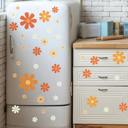 Papatya Sticker Seti 82 Adet Retro Çiçekler | Sticker Master - Sticker Master