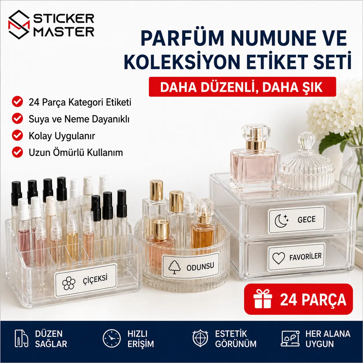 Parfum Numune ve Koleksiyon Etiket Seti 24 Parca ads