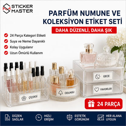 Parfum Numune ve Koleksiyon Etiket Seti 24 Parca ads