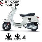 Peace Sticker Seti (3 Parça) Vespa Uyumlu | Sticker Master