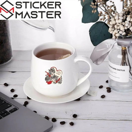 Sticker Master Vintage Pembe Estetik Kolaj Çıkartma Seti - 60 Parça, Su Geçirmez | Sevgililer Günü Temalı - Sticker Master