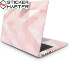 Pembe Geometrik Laptop Sticker - Simli & Mermerli | Sticker Master