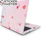 Pembe Kalp Laptop Sticker Sevimli Tasarım Seti | Sticker Master
