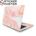 Pembe Mermer Laptop Sticker Akışkan Tasarım | Sticker Master