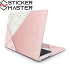 Pembe Mermer Laptop Sticker - Geometrik Tasarım | Sticker Master