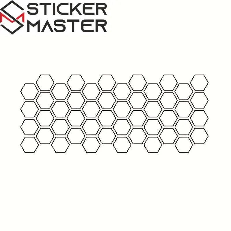 Petek Sticker Seti | Yarış Tarzı Altıgen Desenli Decal (48 Parça)