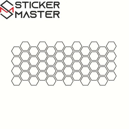 Petek Sticker Seti | Yarış Tarzı Altıgen Desenli Decal (48 Parça)