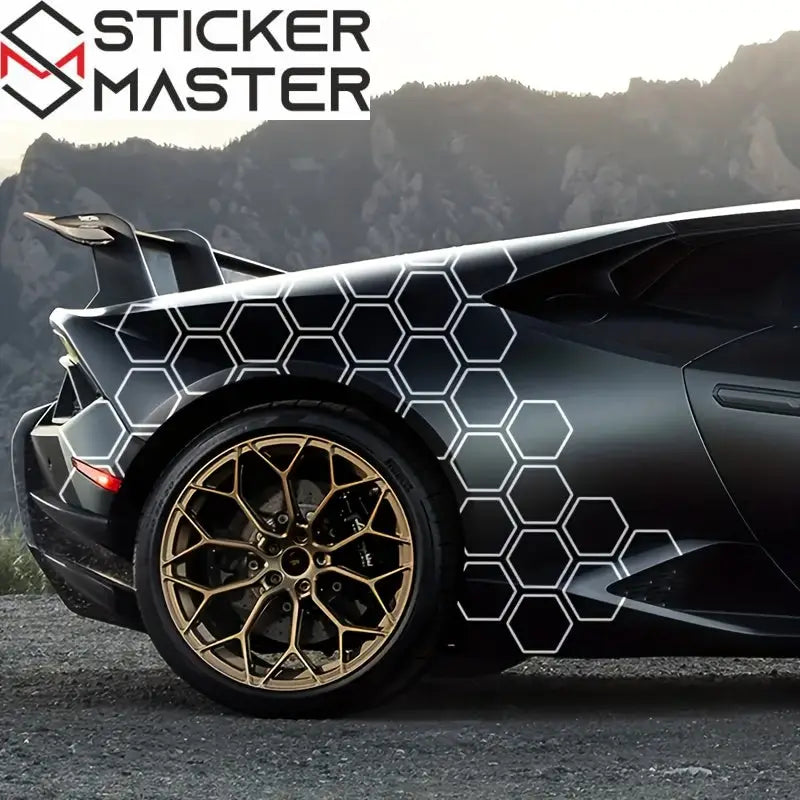 Petek Sticker Seti | Yarış Tarzı Altıgen Desenli Decal (48 Parça)