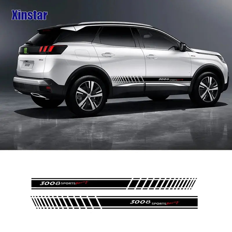 Peugeot Kapı Şerit Sticker Sports Racing Seti | Sticker Master - Sticker Master