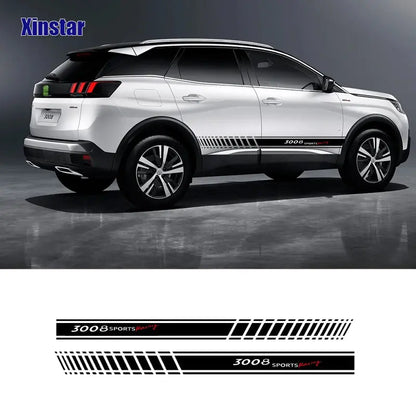 Peugeot Kapı Şerit Sticker Sports Racing Seti | Sticker Master - Sticker Master