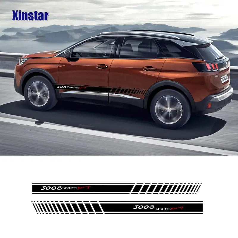 Peugeot Kapı Şerit Sticker Sports Racing Seti | Sticker Master - Sticker Master