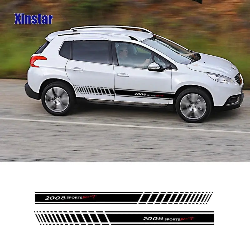 Peugeot Kapı Şerit Sticker Sports Racing Seti | Sticker Master - Sticker Master