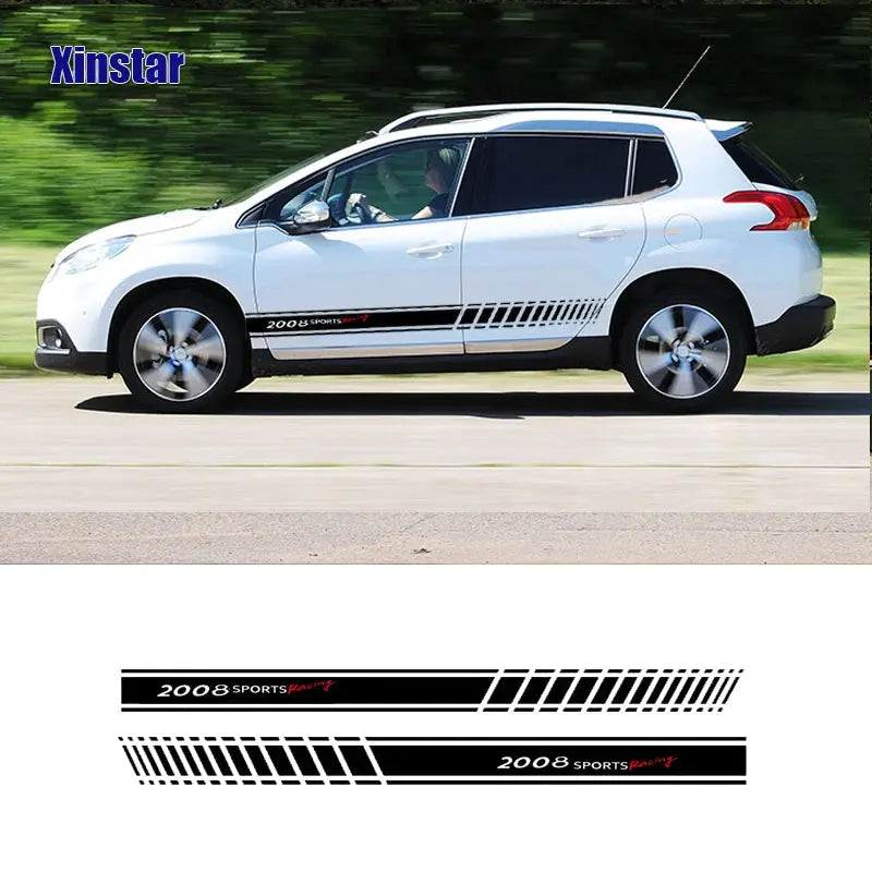 Peugeot Kapı Şerit Sticker Sports Racing Seti | Sticker Master - Sticker Master