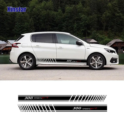 Peugeot Kapı Şerit Sticker Sports Racing Seti | Sticker Master - Sticker Master