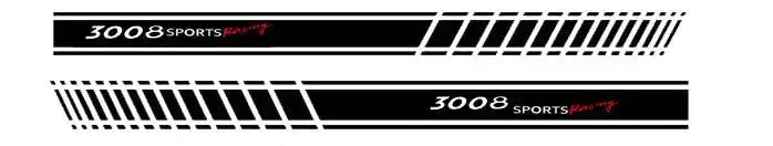 Peugeot Kapı Şerit Sticker Sports Racing Seti | Sticker Master - Sticker Master