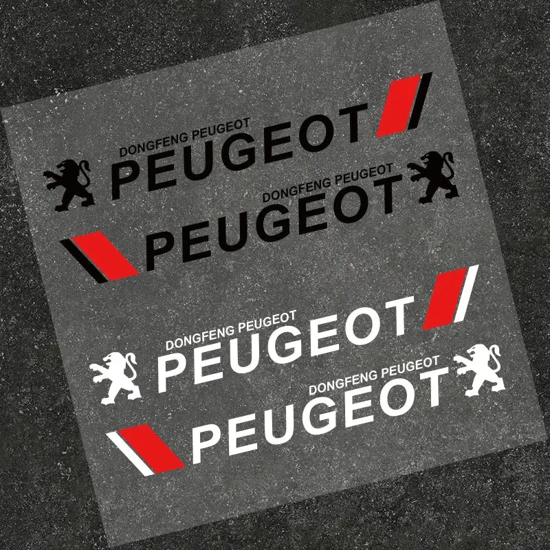 Peugeot Yan Kapı Sticker Seti (2 Adet) | Sportif Aslan Logosu Sticker Master