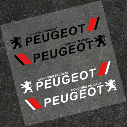 Peugeot Yan Kapı Sticker Seti (2 Adet) | Sportif Aslan Logosu Sticker Master