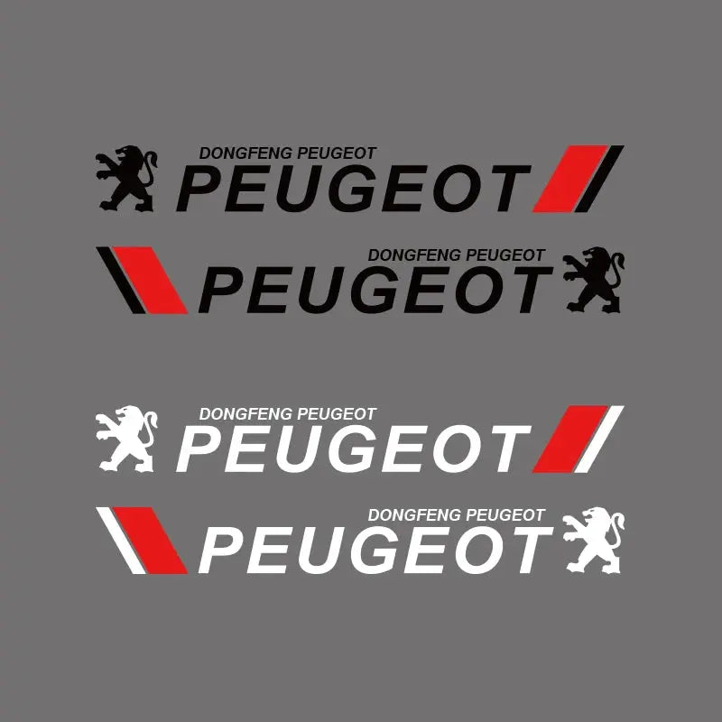 Peugeot Yan Kapı Sticker Seti (2 Adet) | Sportif Aslan Logosu Sticker Master