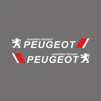 Peugeot Yan Kapı Sticker Seti (2 Adet) | Sportif Aslan Logosu Sticker Master