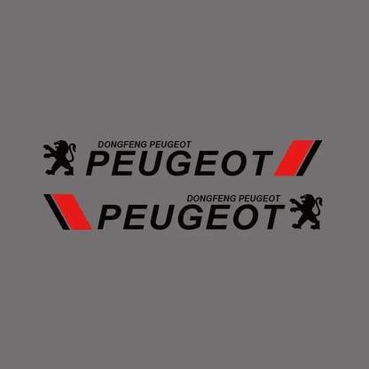 Peugeot Yan Kapı Sticker Seti (2 Adet) | Sportif Aslan Logosu Sticker Master