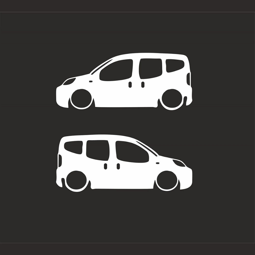 Sticker Master Peugeot Bipper Basık Araç Sticker - 2 Adet (Sağ & Sol) 15 cm