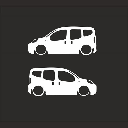 Sticker Master Peugeot Bipper Basık Araç Sticker - 2 Adet (Sağ & Sol) 15 cm