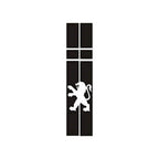 Sticker Master Peugeot Ön Kaput Sticker – Aslan Logolu Şerit Tasarım (Orta Hat)