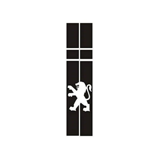 Sticker Master Peugeot Ön Kaput Sticker – Aslan Logolu Şerit Tasarım (Orta Hat)