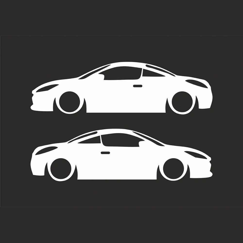 Sticker Master Peugeot RCZ Coupe Basık Araç Sticker – 2’li Simetrik Set (Sağ ve Sol Yönlü)