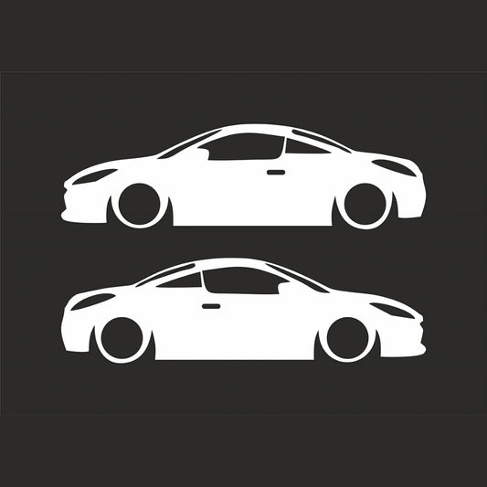 Sticker Master Peugeot RCZ Coupe Basık Araç Sticker – 2’li Simetrik Set (Sağ ve Sol Yönlü)
