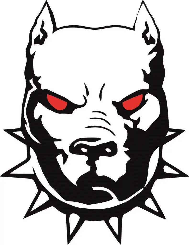 Sticker Masters Pitbull Sticker Seti Motor, Kask, Laptop, Araba, Oto Araç İçin Dayanıklı Etiket Decal 13 Cm