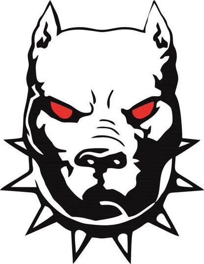 Sticker Masters Pitbull Sticker Seti Motor, Kask, Laptop, Araba, Oto Araç İçin Dayanıklı Etiket Decal 13 Cm