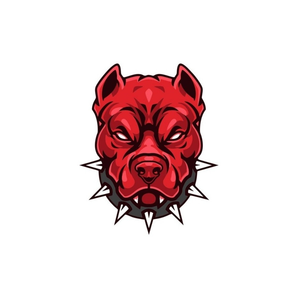 Sticker Master Pitbull Kafası Sticker – 13 × 11 Cm,Kask,Oto,Motor,Laptop Etiket