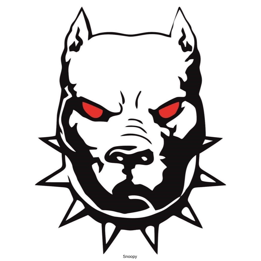 Sticker Master Pitbull Sticker Seti Motor, Kask, Laptop, Araba, Oto Araç İçin Dayanıklı Etiket Decal 15 Cm