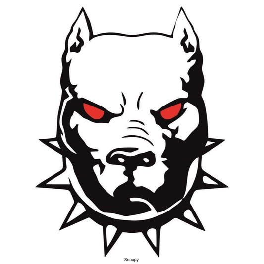 Sticker Master Pitbull Sticker Seti Motor, Kask, Laptop, Araba, Oto Araç İçin Dayanıklı Etiket Decal 15 Cm