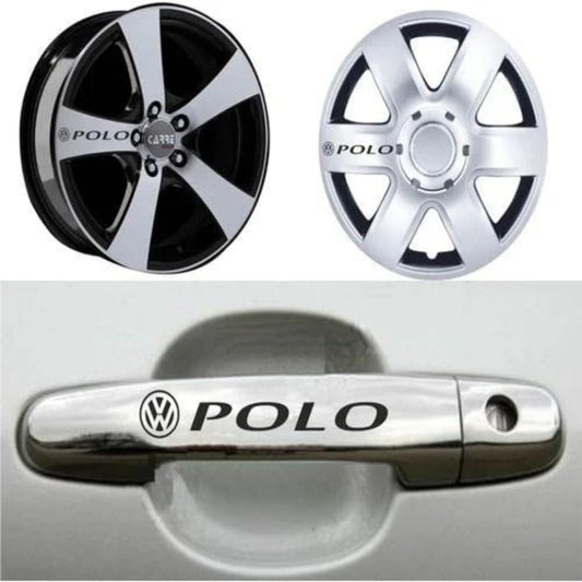 Sticker Master Polo Kapı Kolu & Jant Sticker Seti – VW Uyumlu Araç Etiketi (10 Adet)