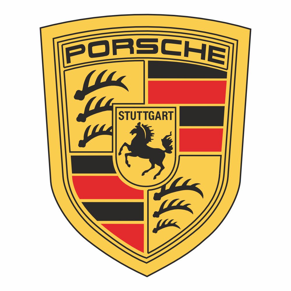 Sticker Master Porsche Logo Sticker – 12 cm Premium Araç Etiketi