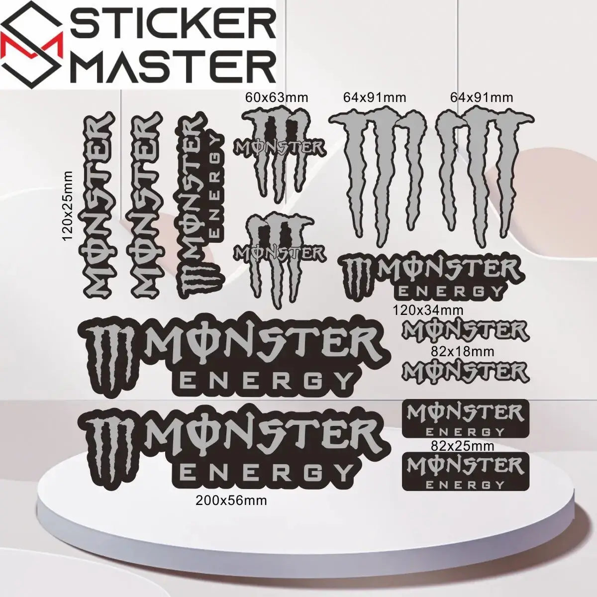 Premium M Pençe Yarış Sticker Seti | Özel Silindir Kutulu ve Sürpriz Hediyeli Sticker Master