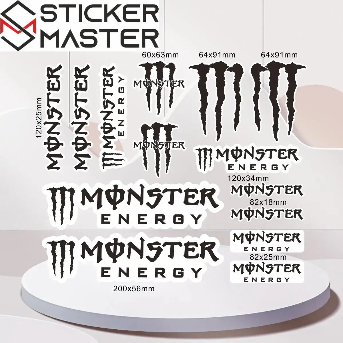 Premium M Pençe Yarış Sticker Seti | Özel Silindir Kutulu ve Sürpriz Hediyeli Sticker Master